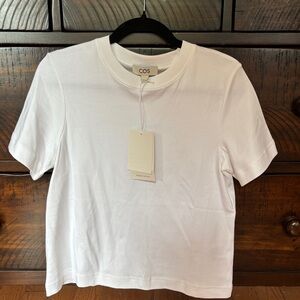 COS White Organic Cotton T Shirt, size small